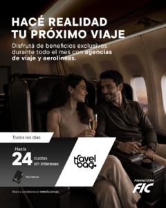 Hasta 18 y 24 cuotas sin intereses – Agencias de viajes y Aerolíneas