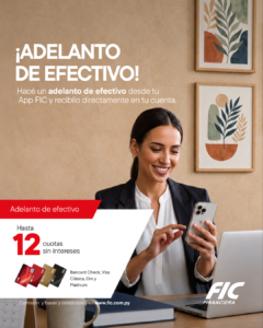 Adelanto de efectivo hasta 12 cuotas sin intereses