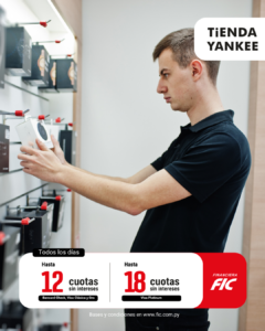 Hasta 12 y 18 cuotas sin intereses – Tienda Yankee
