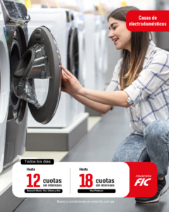 Hasta 12 y 18 cuotas sin intereses en Casas de electrodomésticos