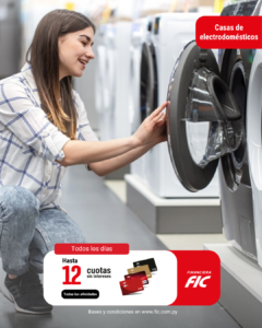 Hasta 12 cuotas sin intereses en Casas de Electrodomésticos