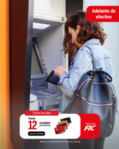 Adelanto de efectivo hasta 12 cuotas sin intereses