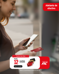 Adelanto de efectivo hasta 12 cuotas sin intereses