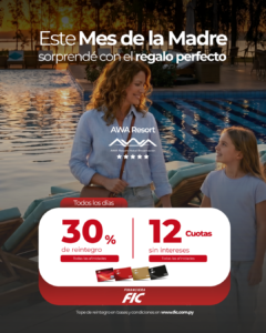 ¡30% de ahorro! para consentir a mamá en Awa Resort Hotel