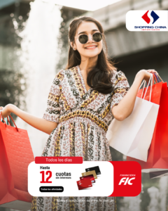 12 cuotas sin intereses con Shopping China