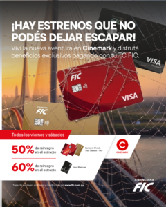 Ahorrá con FIC en Cinemark