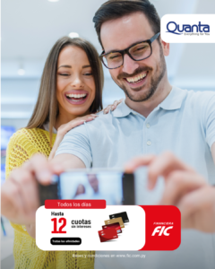 Hasta 12 cuotas sin intereses con Quanta