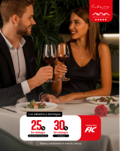 Ahorrá sábados y domingos con FIC en Ribera Restó de AWA Resort