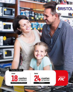 Hasta 18 y 24 cuotas sin intereses con BRISTOL