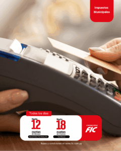 Hasta 12 cuotas sin intereses en Impuestos Municipales