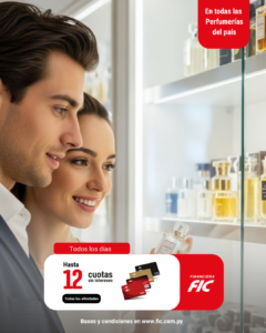 Hasta 12 cuotas sin intereses en Perfumerías en todo el país.
